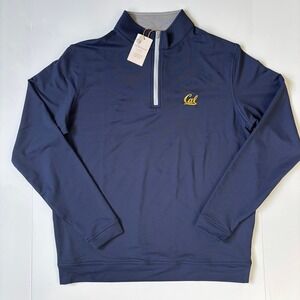 Peter Millar Perth Performance Sweater‎ Cal Berkeley Sz S Golden Bears Navy